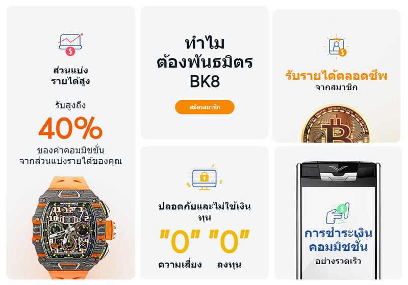 สร้างรายได้จากการเป็นพันธมิตร BK8