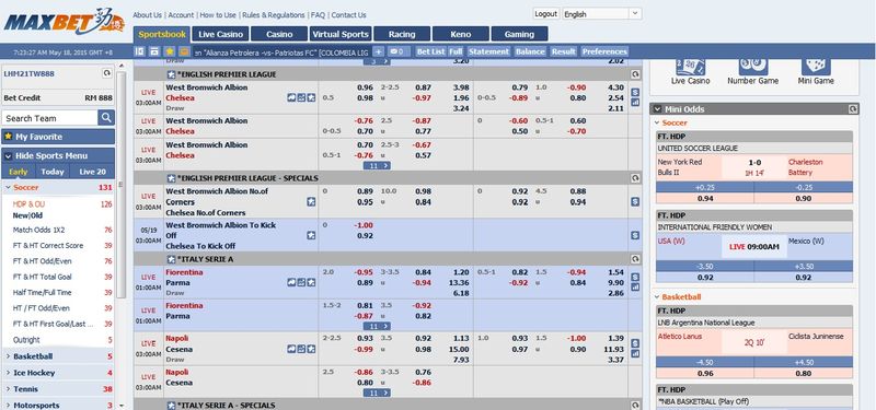 การเดิมพันกีฬายอดนิยมจาก MAXBET